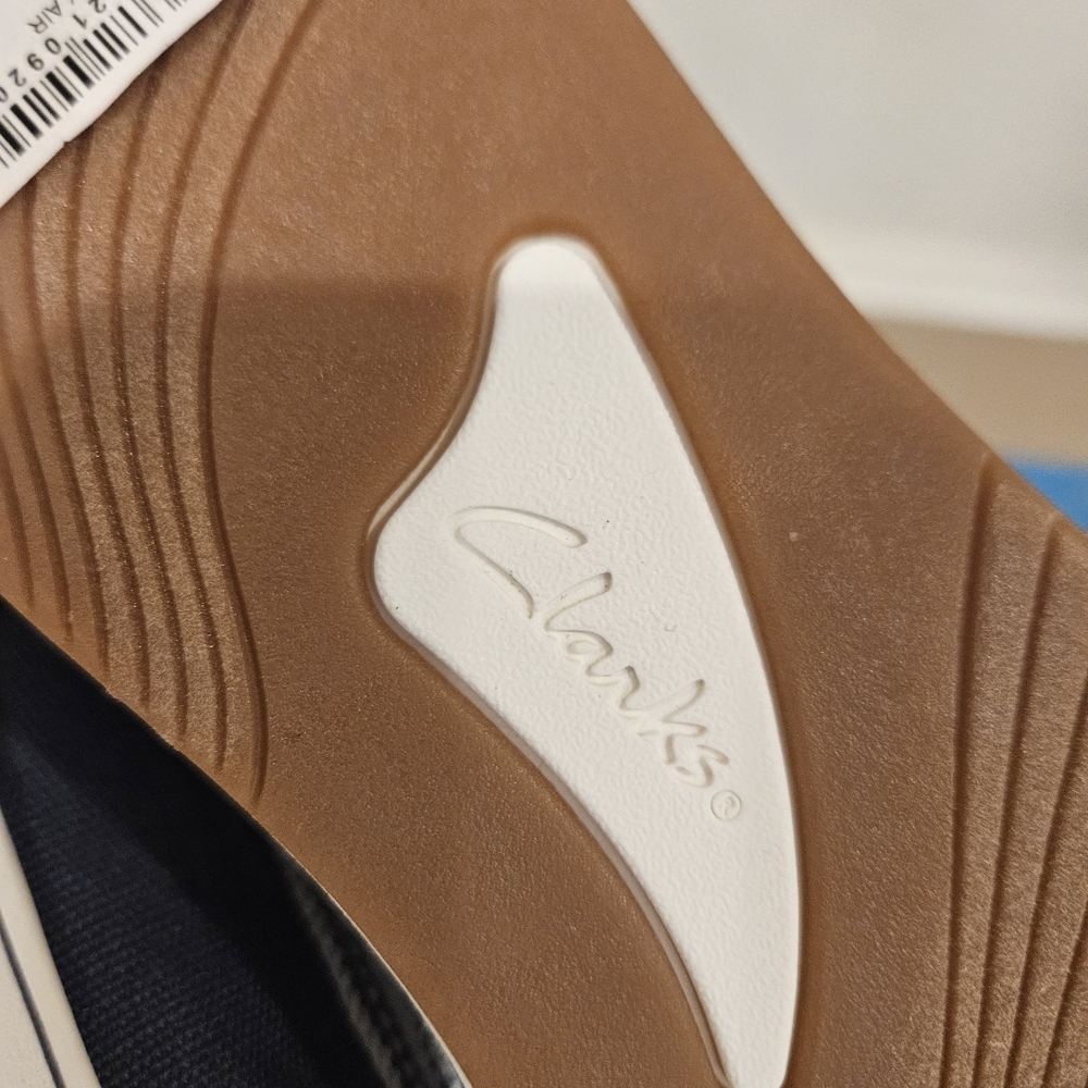 Clarks Navy and White Slip-On Sneakers - Picture 6 of 7